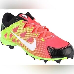 NIKE Girls Softball Cleat Tball Shoe Hyper Diamond Pink Green Black 2 Youth